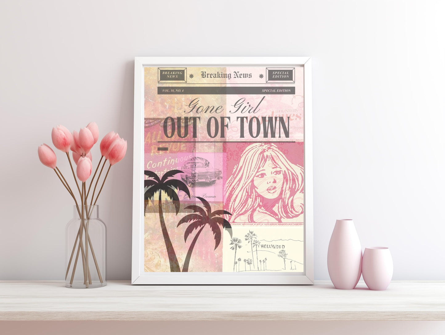 California Vintage Collage Digital Print