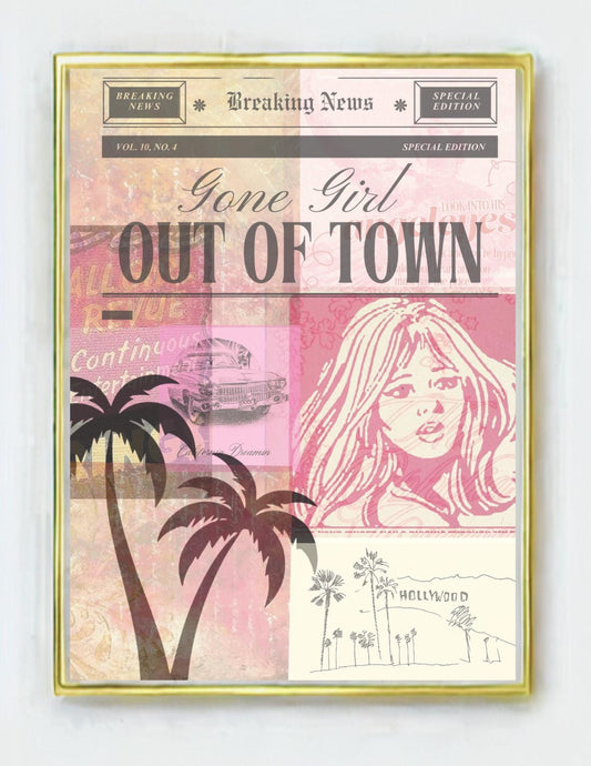 California Vintage Collage Digital Print