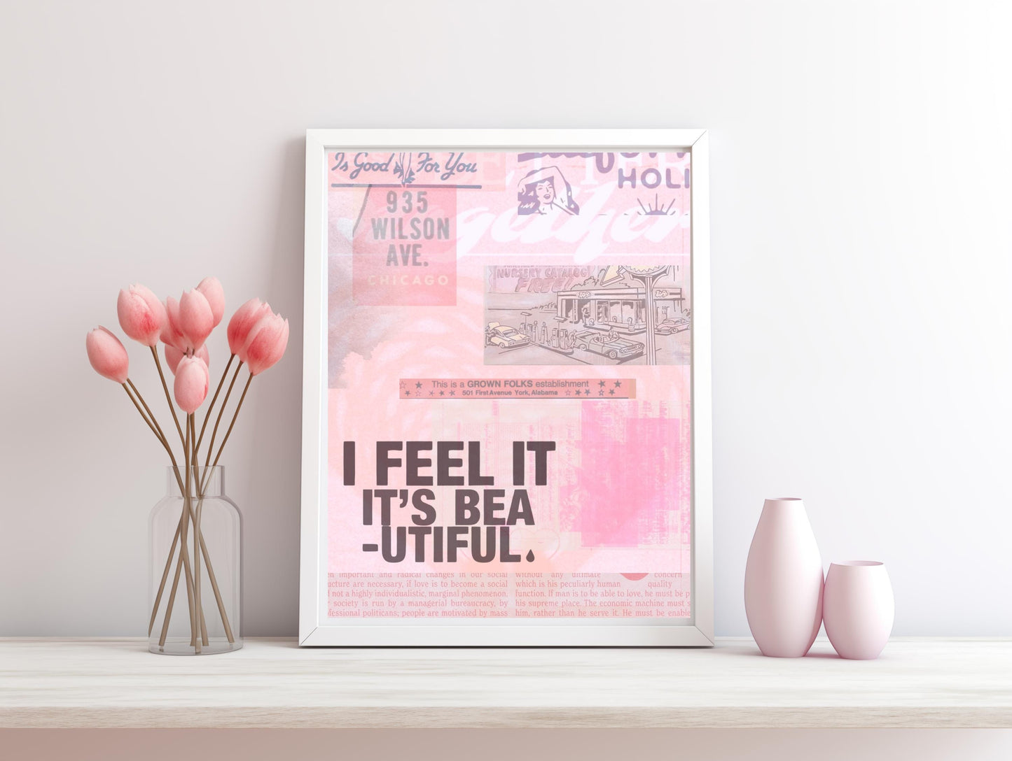 It's Beautiful Black Digital Print